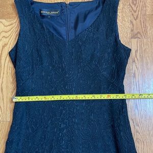 Donna Ricco lace jacquard little black dress